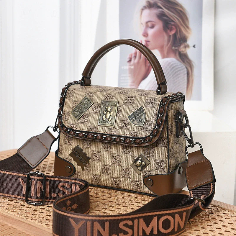 Women's bag  new fashion versatile high-end light luxury shoulder messenger bag commuter handbag women - Deanwangkt