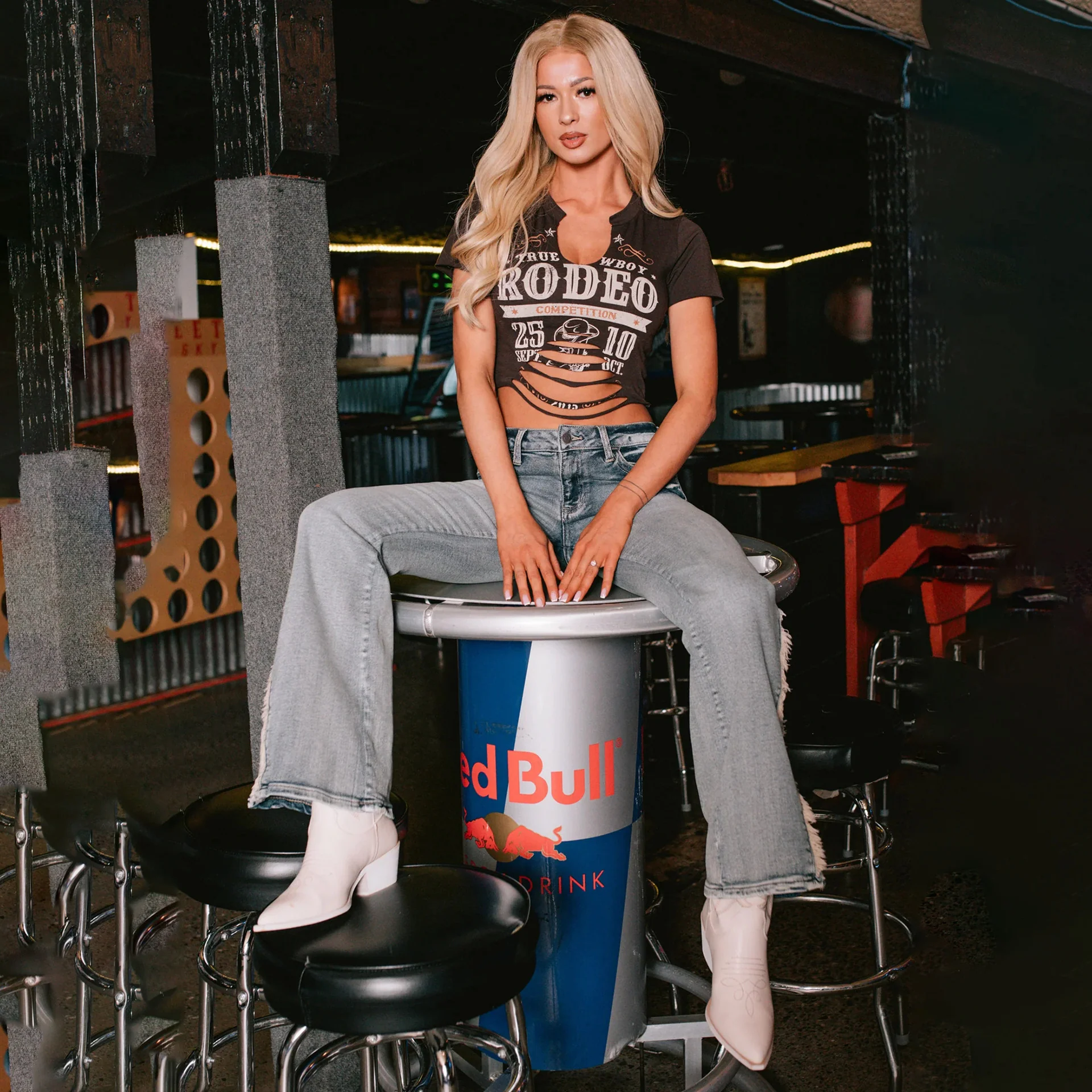 trend design sense y2k ripped printed top female hottie waist sexy short T-shirt short sleeve street style - Deanwangkt