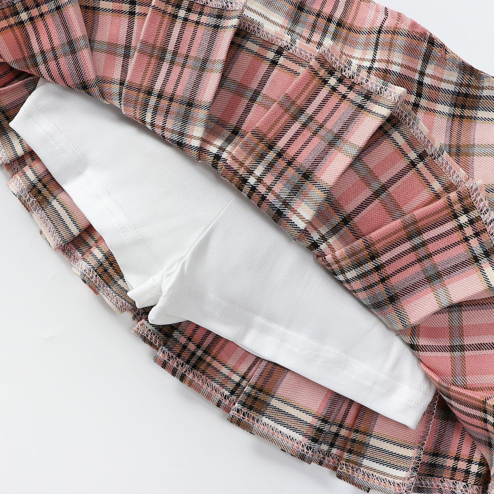 Girl's Miniskirt Children's Pleated Skirt A- Line Skirt Skirt Spring and Summer Preppy Style Performance Wear All-Matching Skirt Plaid - Deanwangkt