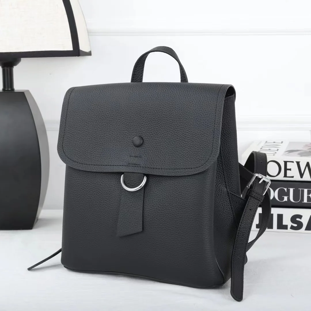 Leather women's bag women's backpack first layer cowhide backpack casual shoulder versatile commuter New togo leather 827 - Deanwangkt