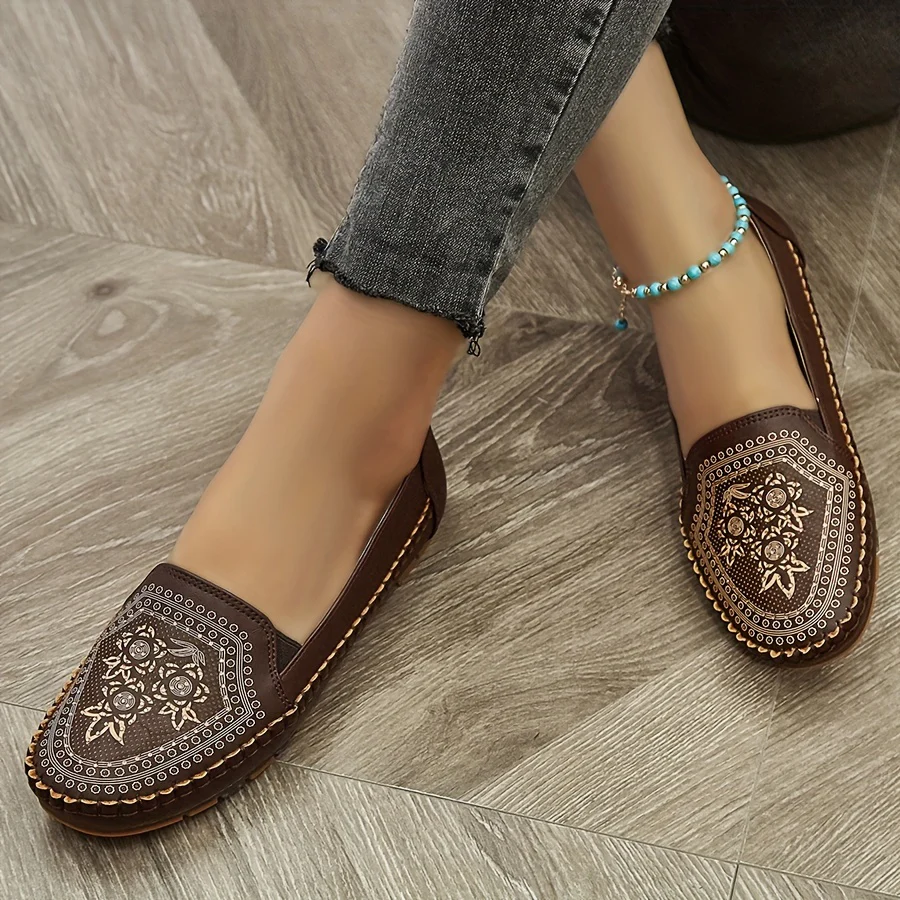 Womens Classic Loafers - Timeless Design, Ultra-Flat Heel, Soft Cushioned Sole, Super Lightweight, Ultimate Comfort Shoes for Casual Occasions - Deanwangkt
