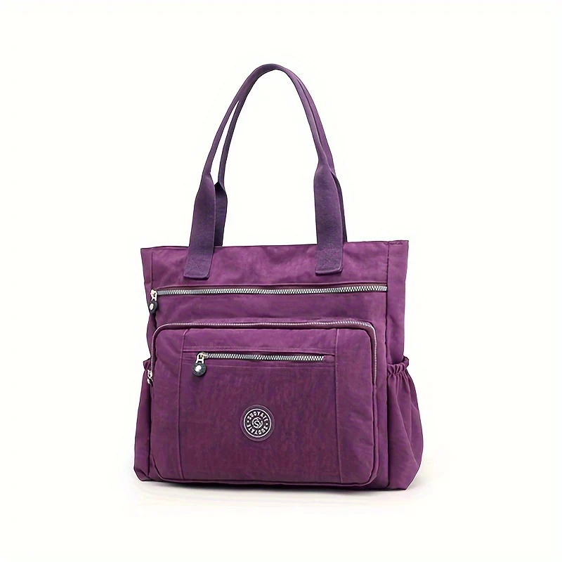 Spacious Nylon Tote Bag - Multi Pocket Design, Stylish Shoulder Bag for Women - Durable, Versatile Handbag & Purse Ideal for Work, Travel, and Everyday Convenience - Deanwangkt