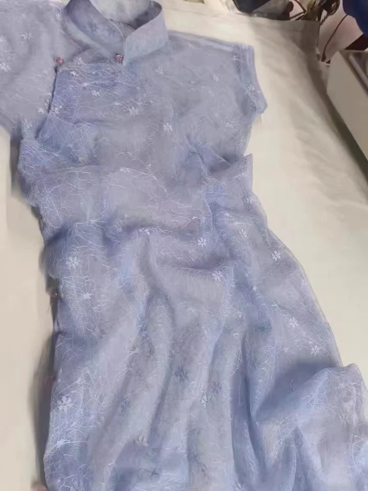 2025 Dress  Gentle Retro Lace Thin Modified Cheongsam Girl Young - Deanwangkt