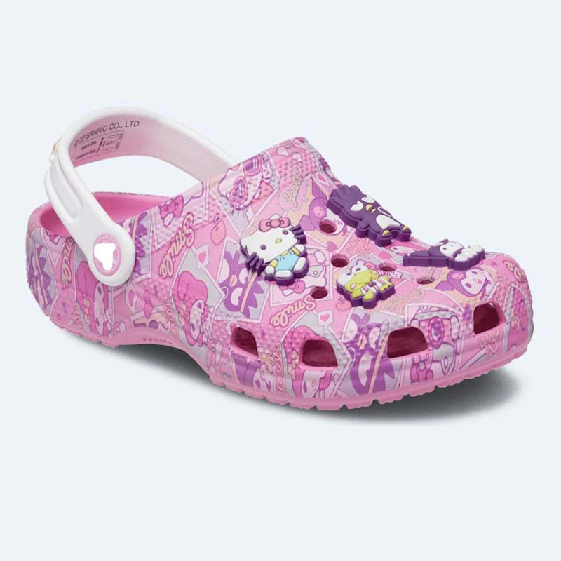 DEANWANGKT Snoopy Carlochi Children's Hole Shoes Girls' Hellokitty Sandals Middle and Big Children Hello Kitty Slippers Cross - Deanwangkt