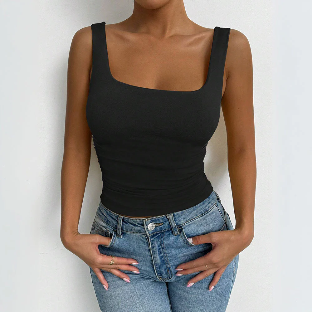 spring and summer new tk hot sale basic women's clothing simple casual style sling vest fashion versatile top - Deanwangkt