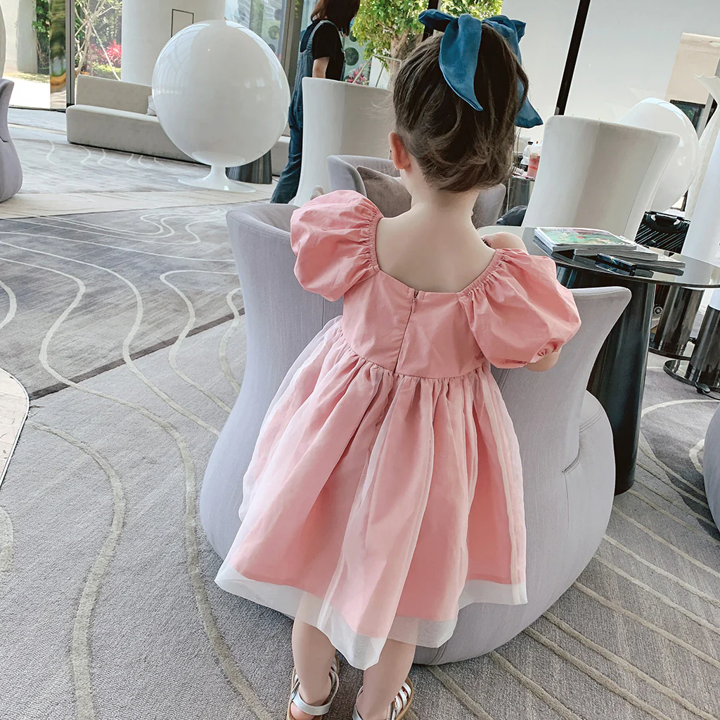 Girls' Dress Wholesale Fashionable New Baby Dress Children's Bubble Sleeve Princess Dress Summer Live Supply - Deanwangkt