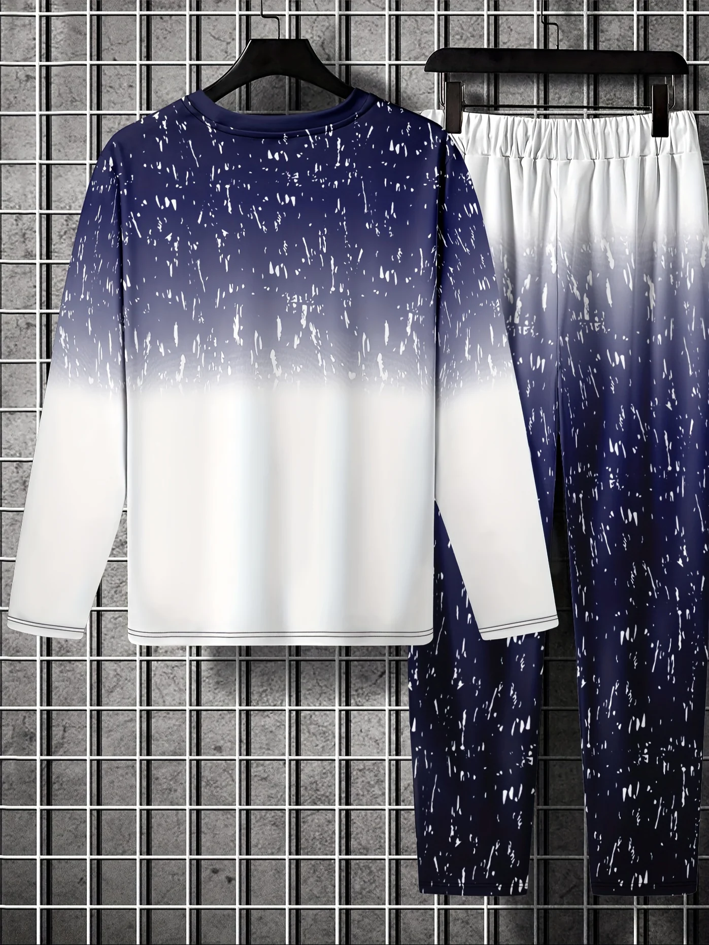 Mens Trendy Graphic Novelty Pajama Loungewear Set - Soft & Cozy Sweatshirts and Jogger Pants, 2-Piece Long Sleeve Tops & Bottoms for Casual Comfort - Deanwangkt