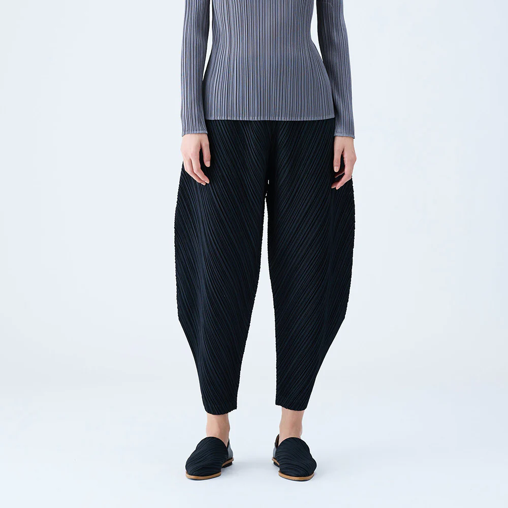 2025 Women's pants summer high-end versatile and thin casual pants loose and simple versatile Miyake Harlan pants ins tide - Deanwangkt