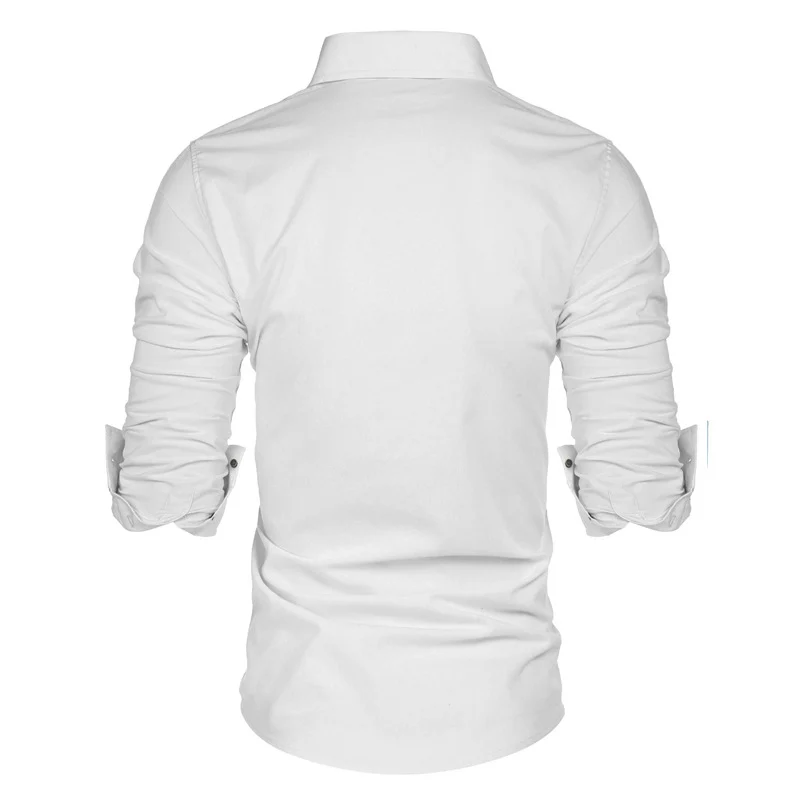 DEANWANGKT 2025 popular  men's cotton and linen shirts long-sleeved men's long-sleeved shirts men's autumn and winter - Deanwangkt