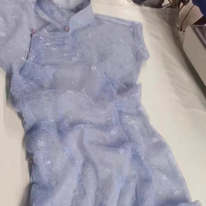 2025 Dress  Gentle Retro Lace Thin Modified Cheongsam Girl Young - Deanwangkt