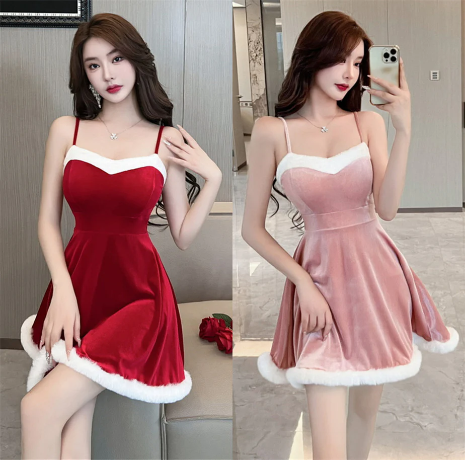 Retro Hepburn Style Little Black Dress Formal Dress Inspirational Sexy Backless Gold Velvet Bandeau Sling Dress - Deanwangkt