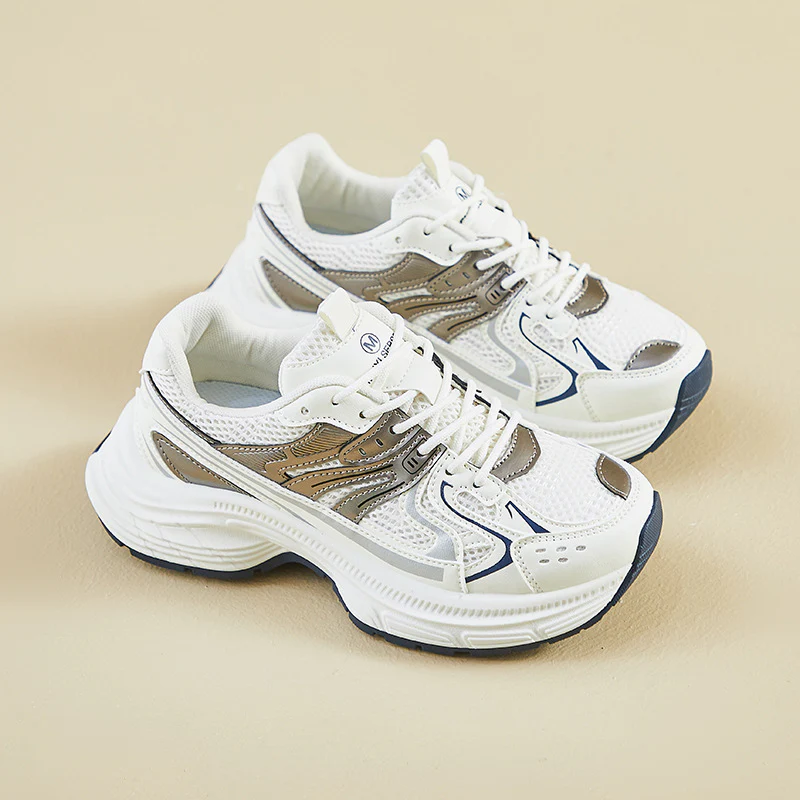 2025 ins Korean version of the new dad shoes girl  spring student sports running casual street shooting thick sole height increase ZL816 - Deanwangkt