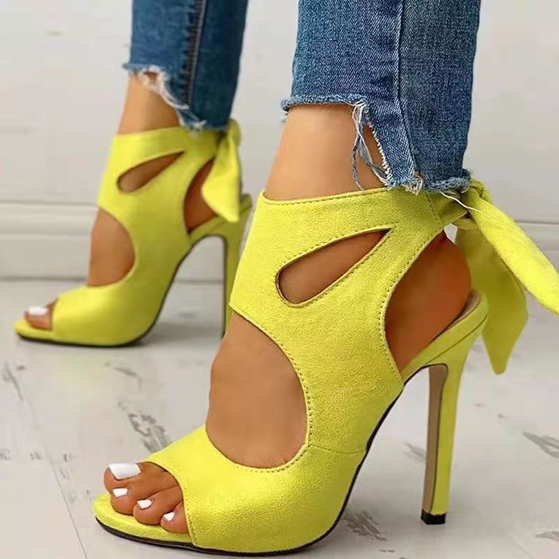 DEANWANGKT  European and American Style Stiletto Women's Shoes Foreign Trade  Summer High Heel Roman Sandals 34-43 Large Size Shoes - Deanwangkt