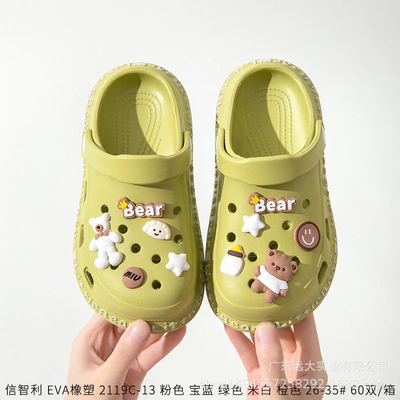 DEANWANGKT Xinzhili  New Cute Children's Hole Shoes Children's Sandals Children's Slippers - Deanwangkt