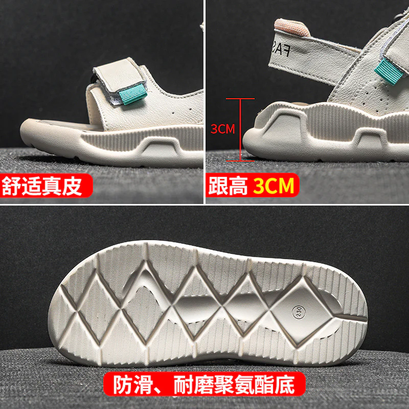 DEANWANGKT  Sandals Women's Flat Shoes  New Wanwan Lei Style Gentle Shoes Sports Style Roman Sandals Ins Fashion with Skirt - Deanwangkt