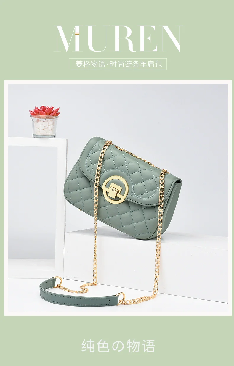 Women's bag  new fashion versatile mini small fragrant wind diamond chain bag shoulder messenger bag small square bag - Deanwangkt