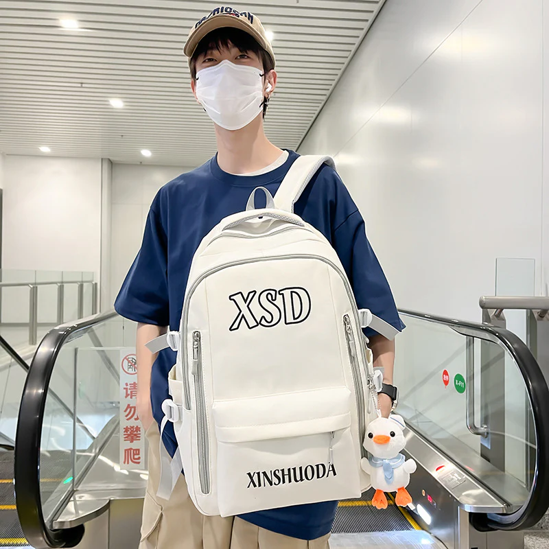 Cross-Border New Arrival Backpack Female Ins Style College Student Large Capacity High School Student Junior's Schoolbag Computer Backpack Male - Deanwangkt