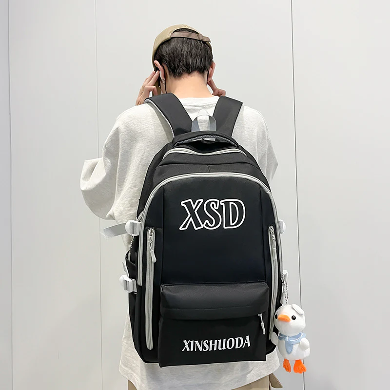 Cross-Border New Arrival Backpack Female Ins Style College Student Large Capacity High School Student Junior's Schoolbag Computer Backpack Male - Deanwangkt