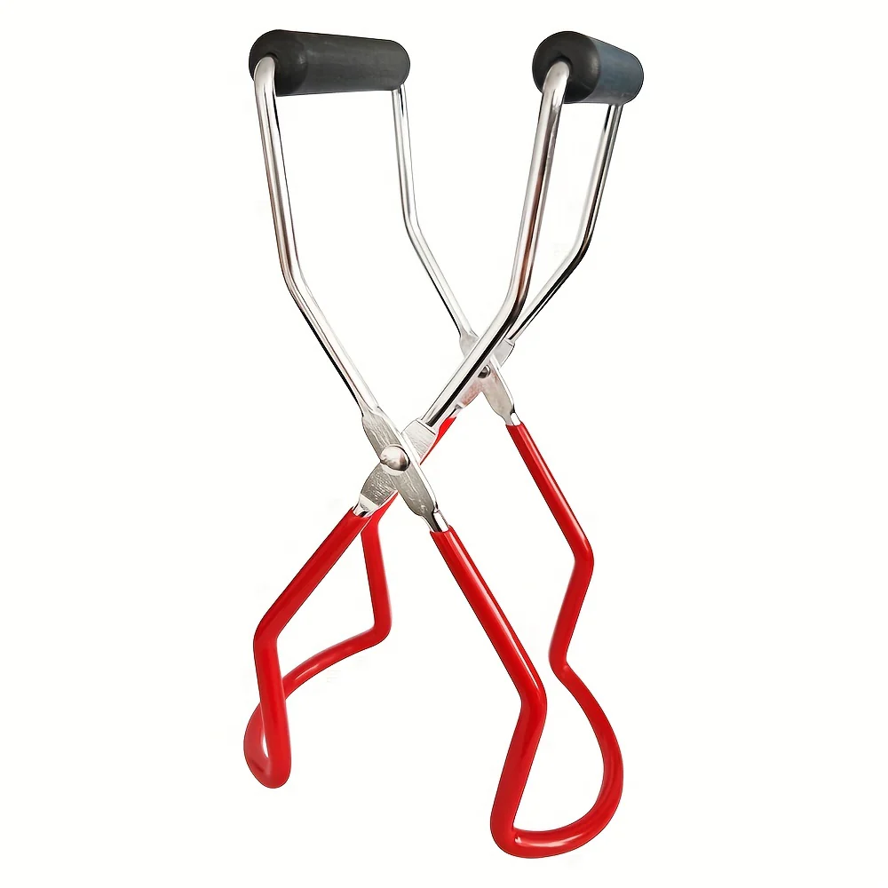 1pc Stainless Steel Canning Jar Lifter, Safe And Efficient Canning Tongs, Wide‑Mouth Clip With Grip Handle, For Easy Handling And Secure Grip, For Hot Jars Are Removed From Boiling Water Or Steam, Kitchen Supplies - Deanwangkt