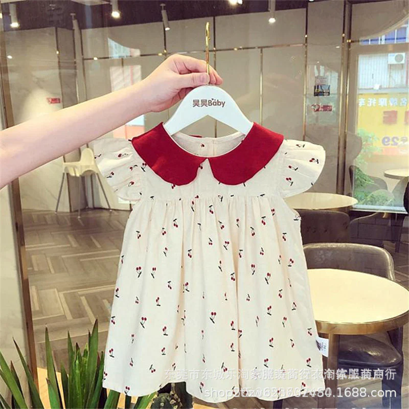 Girls Dress Summer Little Girl Princess Dress Baby Girl Pleated Chiffon Fashion Children Floral Skirt - Deanwangkt