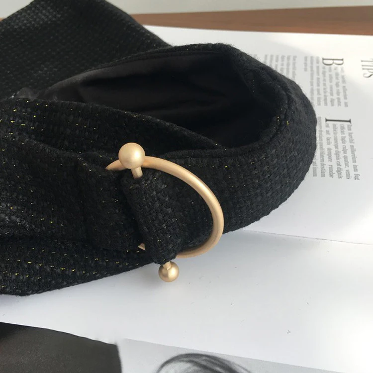 2025 Versatile and thin tweed A-type shorts, autumn and winter wear new  women's clothing A-type hot pants, gray pants - Deanwangkt