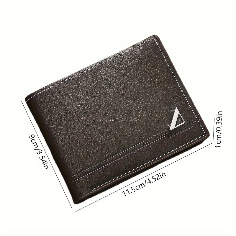 Premium Mens Business Wallet with Stylish Money Clip - Large Capacity, Durable PU Leather, Horizontal Design for cards and cash - Deanwangkt