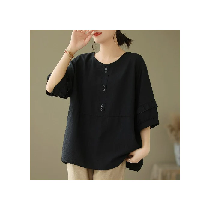 DEANWAQNGKT  Cross-Border New Arrival Foreign Trade Aunt Women's Clothing  EBay  Hot Sale Southeast Asia T-shirt Top - Deanwangkt