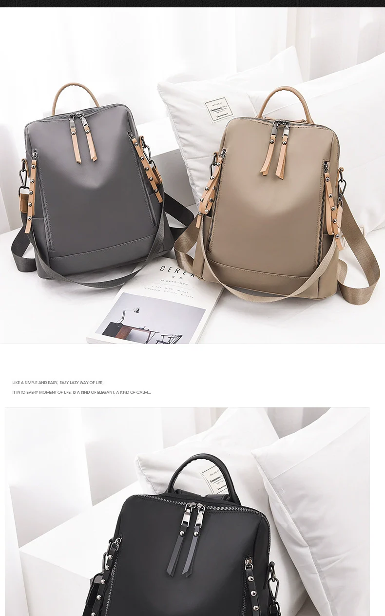 Backpack Women's  New Fashion Versatile Large Capacity Travel Multifunctional Women's Backpack Student School Bag Women - Deanwangkt