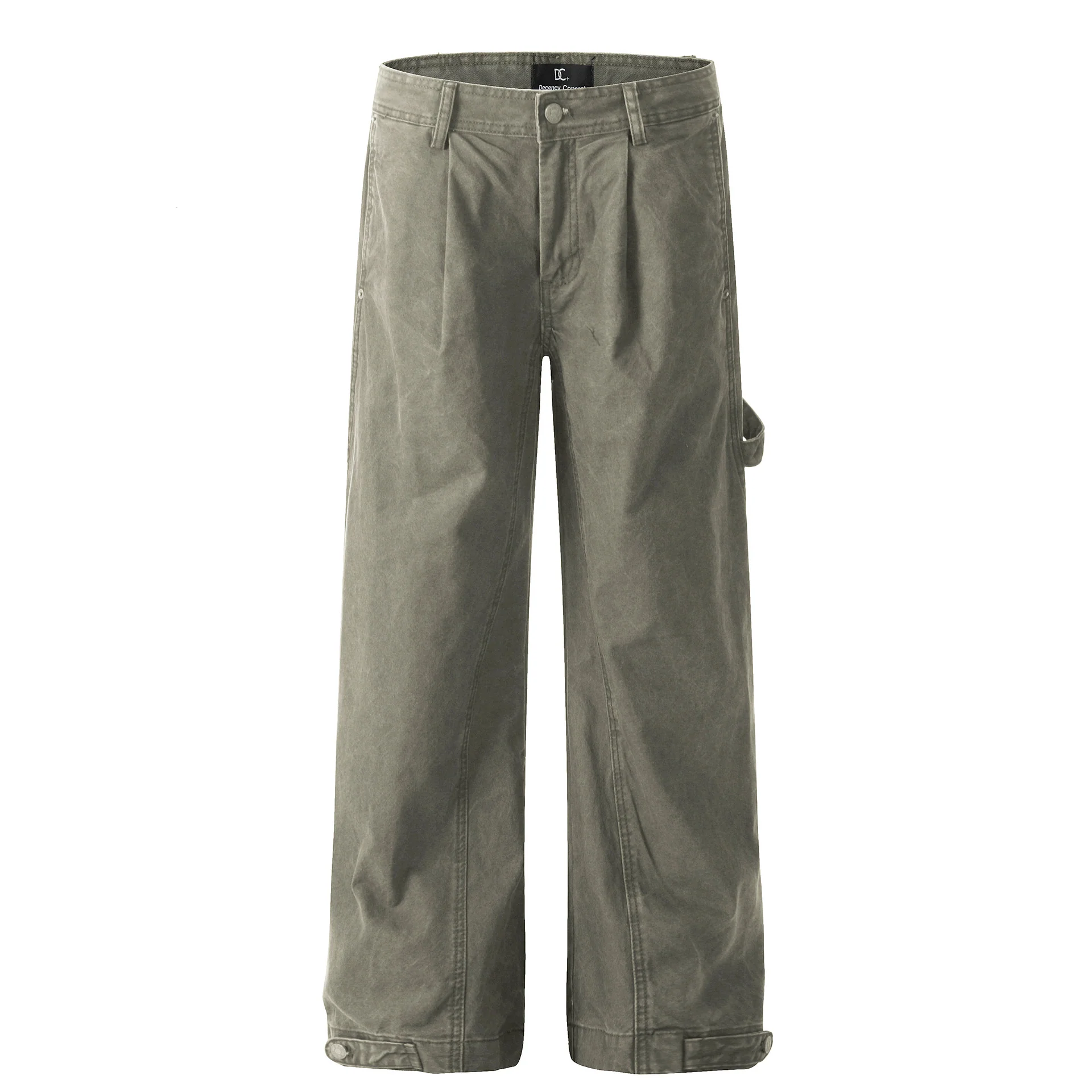 F9017 2025n High Street Vintage 2025 Neutral Solid Color Premium Wash Design Men's Straight Jeans - Deanwangkt