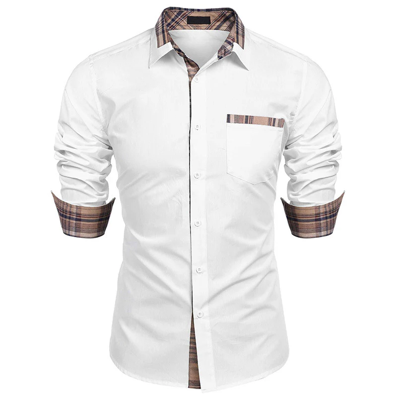 DEANWANGKT 2025 Dress Men's Shirt Long Sleeve  Autumn Popular and  Casual Men's Shirt Men's  Hot Trade Shirt Men's - Deanwangkt