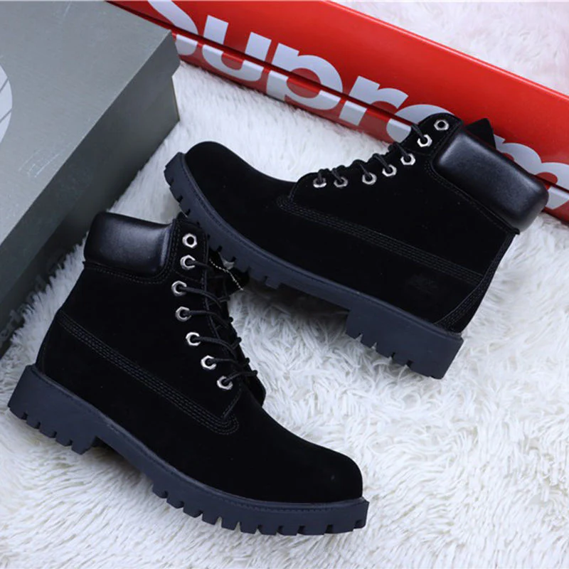 Martin Boots High-Top Shoes New Unisex Shoes Winter Trendy Waterproof and Hard-Wearing Non-Rotten Worker Boots Cotton-Padded Shoes - Deanwangkt