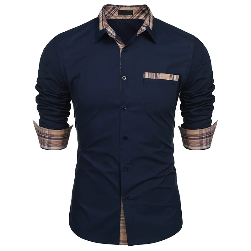 DEANWANGKT 2025 Dress Men's Shirt Long Sleeve  Autumn Popular and  Casual Men's Shirt Men's  Hot Trade Shirt Men's - Deanwangkt