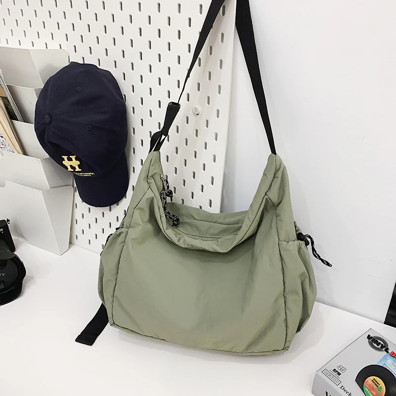 DEANWANGKT 2025 Crossbody bag women's bag new mailman fashion trend casual solid color street versatile trendy brand boys shoulder bag - Deanwangkt