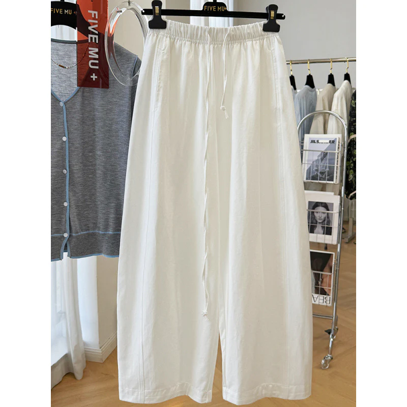 Super good-looking sycamore pants, popular women's summer thin casual pants, lazy wind loose pants, balloon pants. - Deanwangkt