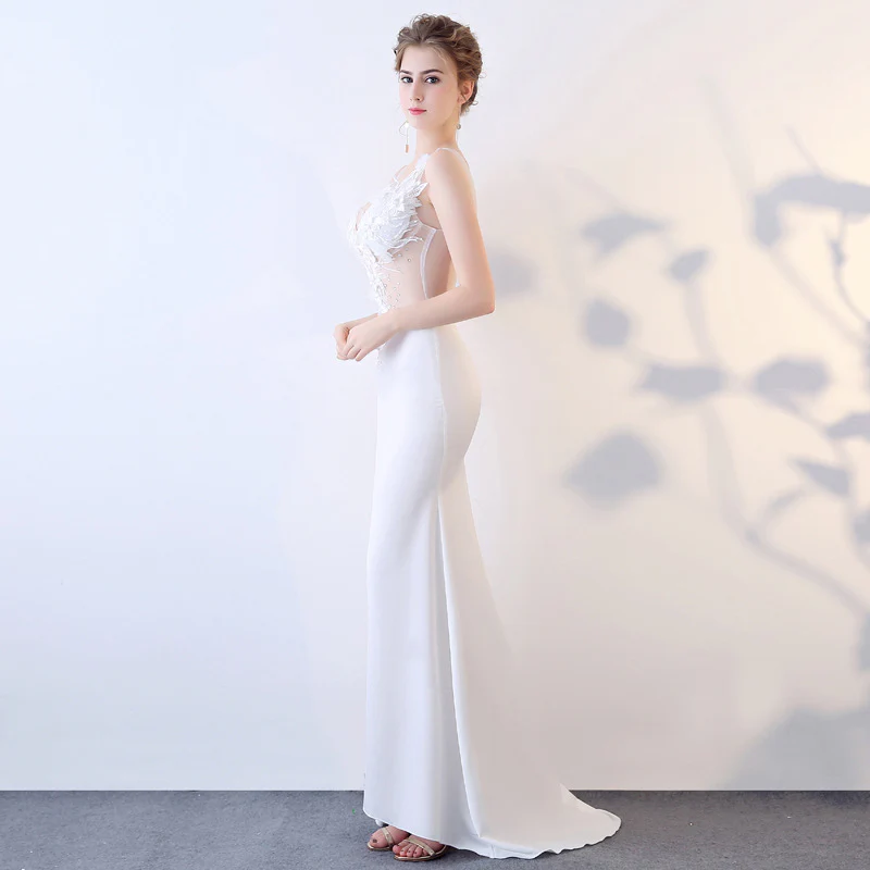 2025 G825/sexy see-through dress evening dress lace slim-fit deep V-neck long clubhouse ktv workwear - Deanwangkt