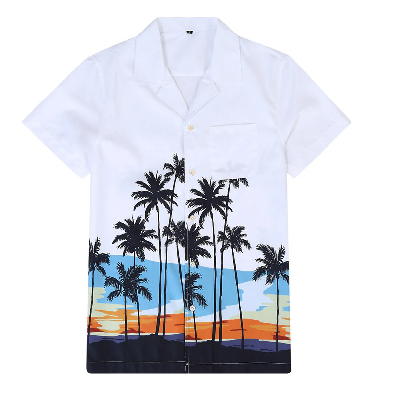 DEANWANGKT 2025 Men's Casual Hawaiian Shirt Men's,  Loose Shirt Men's Popularan, n Large Size Beach Shirt - Deanwangkt