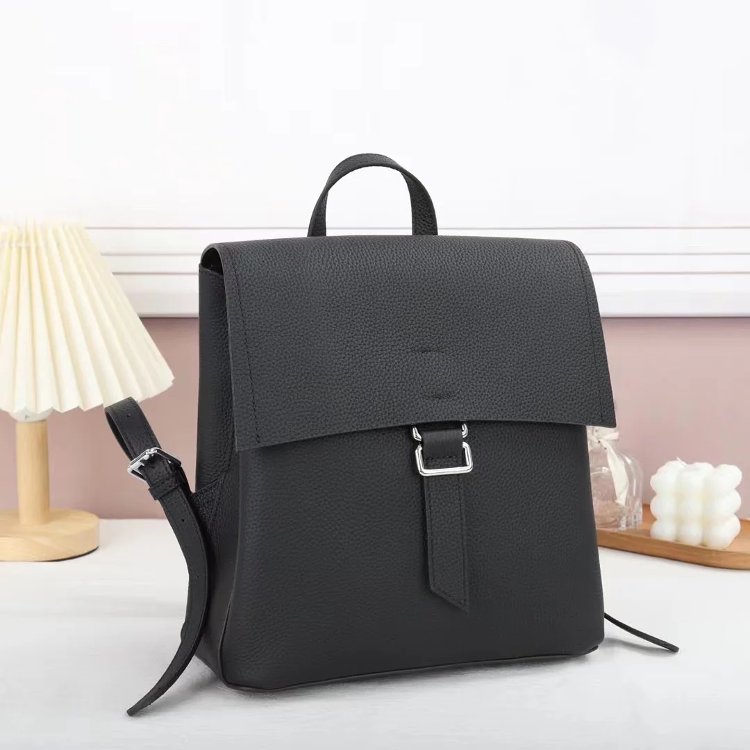 Leather backpack first layer cowhide backpack togo leather casual schoolbag fashion computer bag large capacity trend 829 - Deanwangkt