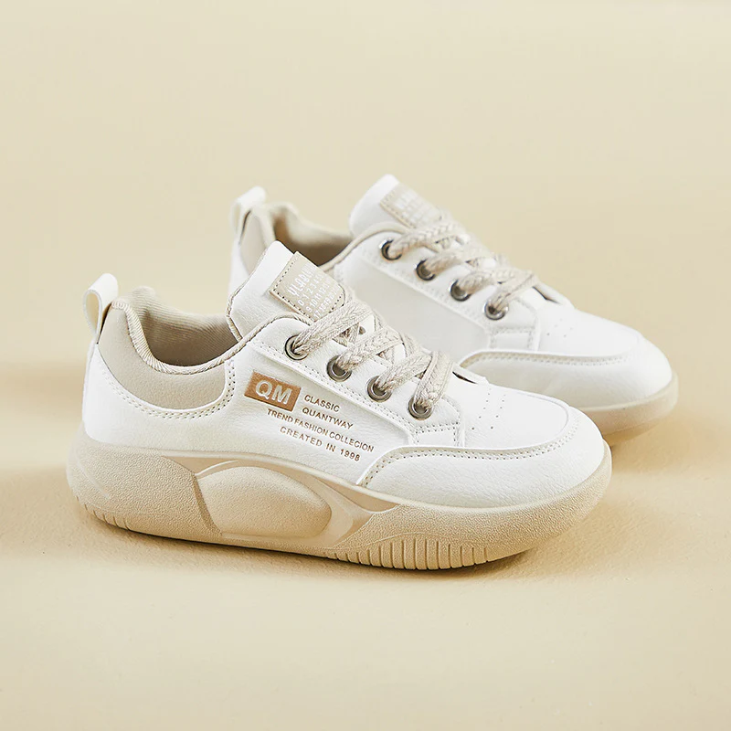 2025 spring white shoes new Korean version ins female students platform heightening sports board shoes casual shoes HB6682 - Deanwangkt