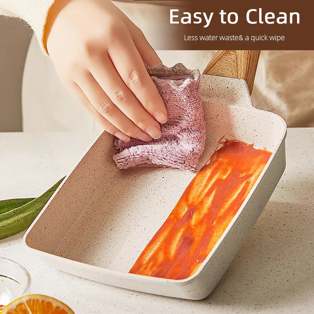 1pc Japanese-Style Tamagoyaki Omelette Pan - 5.9''x7.08'' Rectangle Cast Iron Frying Pan for Perfectly Shaped Eggs - Kitchen Essential for Home Cooking, Non-Stick Cooking Surface, Durable, Easy to Clean, Heat-Resistant, Versatile Cooking Companion - Deanwangkt