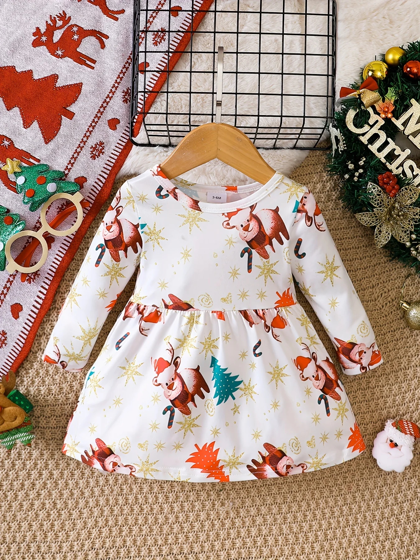Popular Christmas Printed Cute Dress For Baby Girls In Europe And America - Deanwangkt