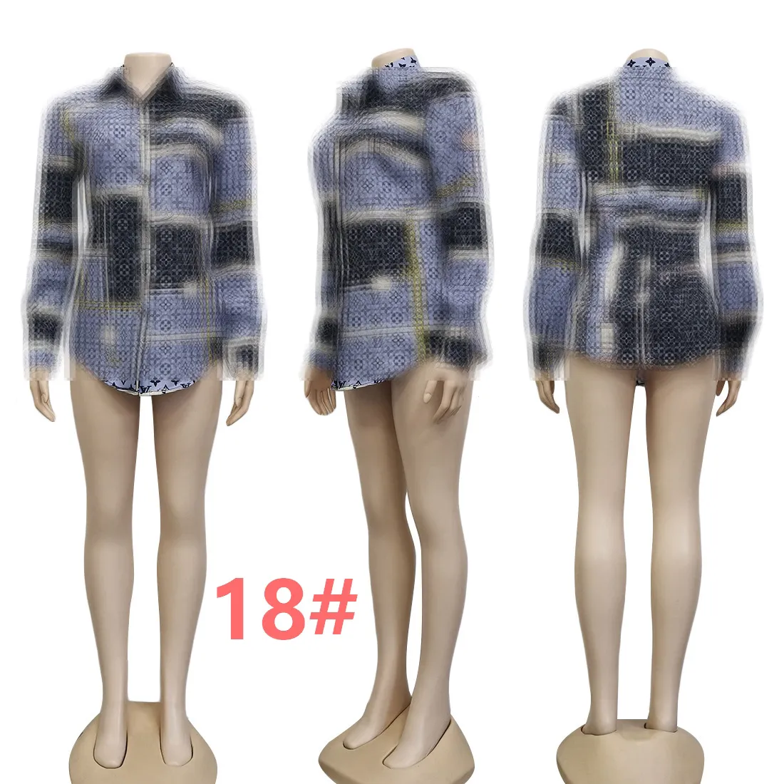 Luxury Women Blouses Shirts Designer Shirt Tops Long Sleeve Slim Fit Shirt Free Ship - Deanwangkt