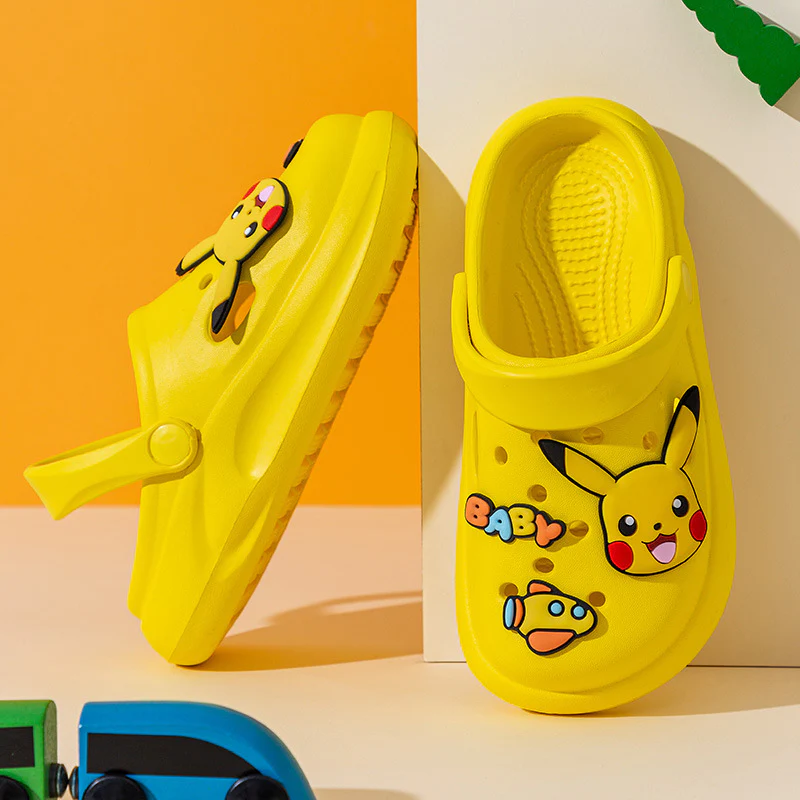 DEANWANGKT Summer Pikachu Children's Hole Shoes Boys and Girls Home Non-Slip Beach Shoes Soft Bottom Sandals and Slippers Wholesale - Deanwangkt