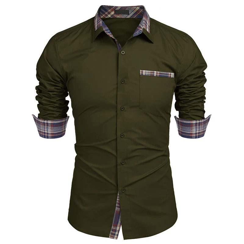 DEANWANGKT 2025 Dress Men's Shirt Long Sleeve  Autumn Popular and  Casual Men's Shirt Men's  Hot Trade Shirt Men's - Deanwangkt