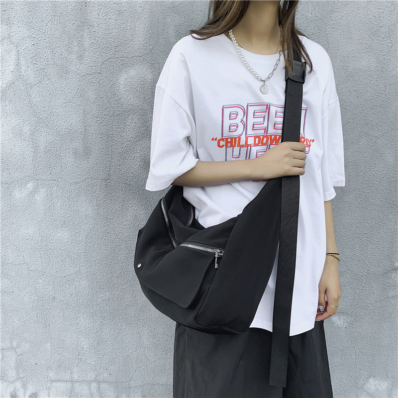 deanwangkt  Dark Style Tooling Function Trendy Brand Crossbody Bag Men's Street Hip-Hop Simple Large Capacity Student Class Bag Shoulder Bag - Deanwangkt