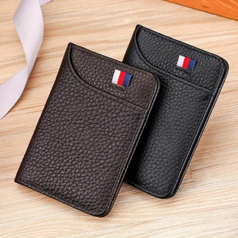 1pc Mens Luxury PU Leather Credit Card Wallet - Sleek Minimalist Design, Ultra-Soft and Thin, Holds Multiple Credit Cards, ID Card, and Small Business Cards - Perfect for Fashion-Conscious Men - Deanwangkt