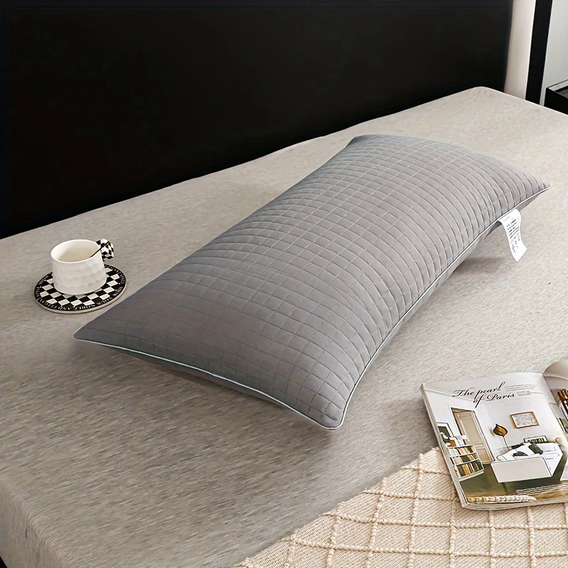 Luxurious SoftTouch Quilted Body Pillow - Ultimate Comfort & Support for Neck Protection, Hypoallergenic, Moisture-Wicking, Machine Washable - Perfect for Side Sleepers, Pregnant Women, Reading, Couples, Living Room & Bedroom Decor, All Seasons, Sing - Deanwangkt