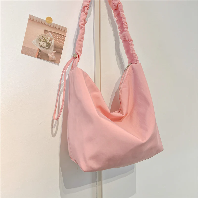 DEANWANGKT 2025 Cross-border Popular trade bag women's  new fashion and leisure large-capacity shoulder bag personalized pleated dumpling messenger bag - Deanwangkt