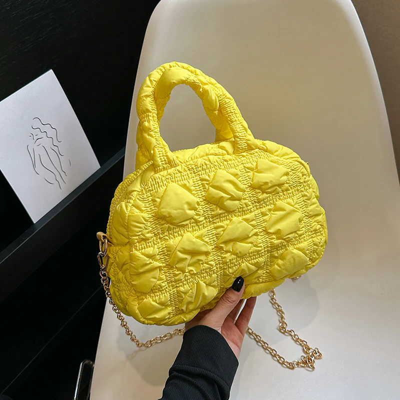 DEANWANGKT 2025 Korean fashion Internet celebrity bubble bag  new personalized embroidery messenger bag diamond girl shoulder bag - Deanwangkt
