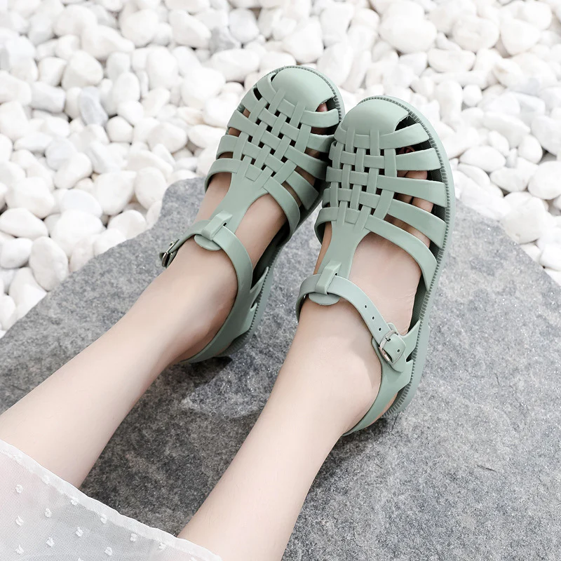 DEANWANGKT  New Flat Sandals for Women Outdoor All-Matching Summer Closed Toe Women Fashion Shoes Wholesale Stall Supply - Deanwangkt