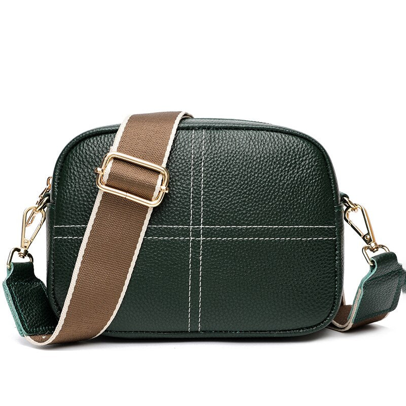 deanwangkt - Cowhide Bag New Leather Soft Leather Zero Wallet Fashion Versatile Messenger Crossbody Bags For Women Square Bag - Deanwangkt